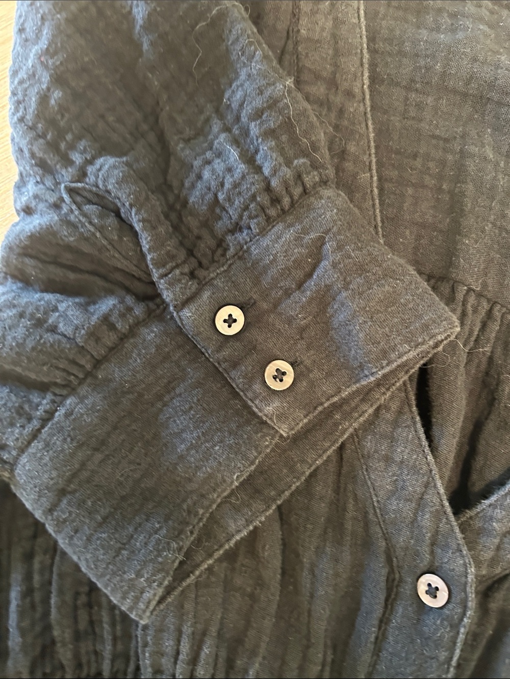 Madewell Black Tiered Button-Front Maxi Dress - Picture 2 of 3